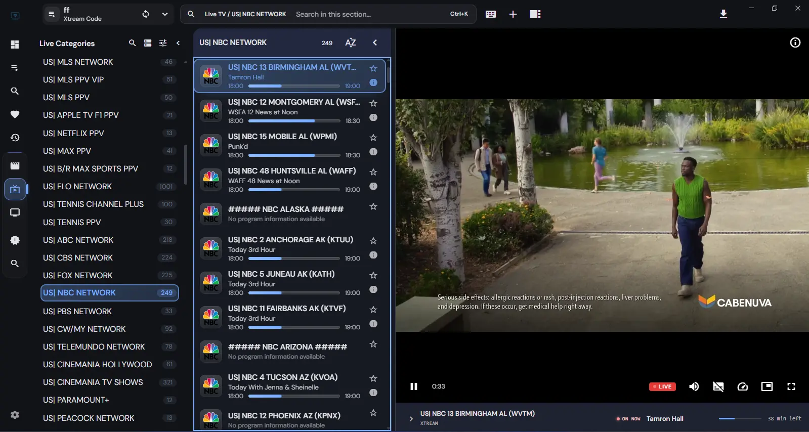NBC Network & US Local Affiliates
